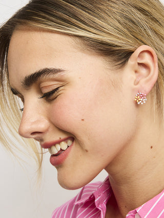 Tigertree Earrings Daisy Flower Garden - Pink