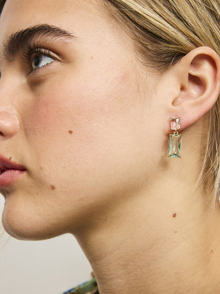 Tigertree Earrings Erica Aqua Crystal