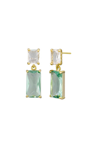 Tigertree Earrings Erica Aqua Crystal