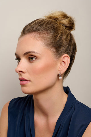 Tigertree Earrings Evening Pearl Silver