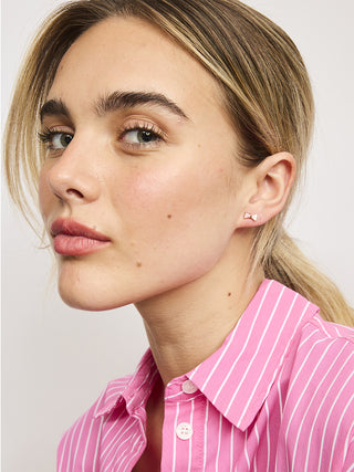 Tigertree Earrings Juliette Bow - Pink Stud