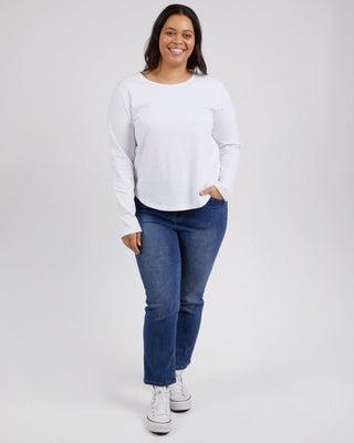 Elm Tee L/s Everday - White [sz:size 8]