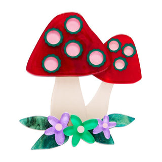 Erstwilder Brooch - Forest Fun Guy | Pink Poppies