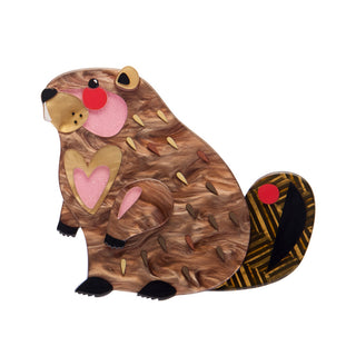 Erstwilder Brooch Busy Beaver