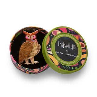 Erstwilder Brooch Grand Great Horned Owl