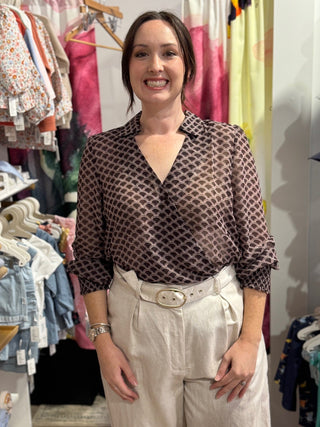 Foil Blouse Royal Gala - Deco [sz:size 12]