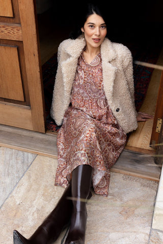 Foil Dress Tinder Twirl - Alicante | Pink Poppies