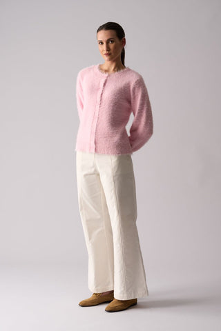 Foil Fluffin Cute Reversible Cardi - Barely Pink [sz:small]