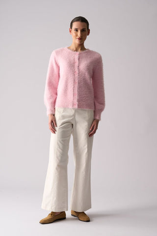 Foil Fluffin Cute Reversible Cardi - Barely Pink [sz:small]