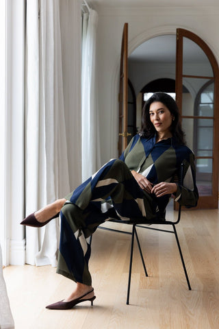 Foil Pant Best Feature - Mod Geo | Pink Poppies