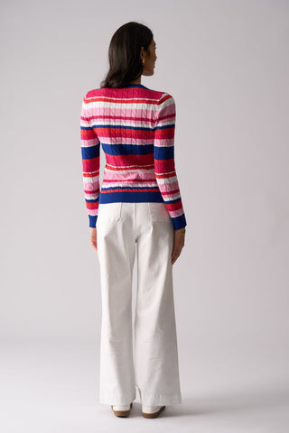 Foil Sweater Hot Wire - Multi Stripe | Pink Poppies