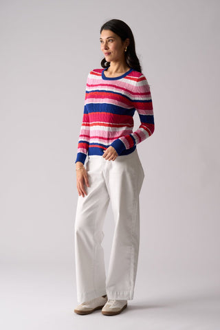 Foil Sweater Hot Wire - Multi Stripe | Pink Poppies