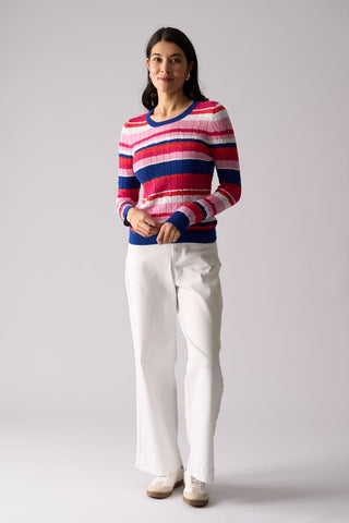 Foil Sweater Hot Wire - Multi Stripe | Pink Poppies