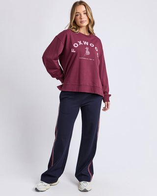 Foxwood Crew Effortless Contrast Wine [sz:size 8]