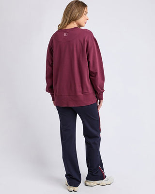 Foxwood Crew Effortless Contrast Wine [sz:size 8]