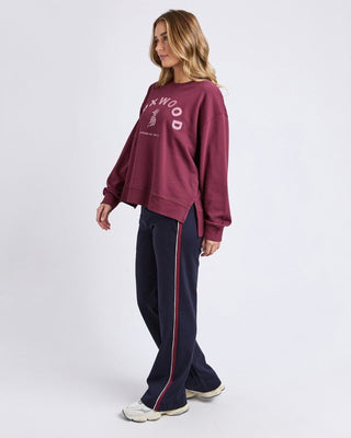 Foxwood Crew Effortless Contrast Wine [sz:size 8]