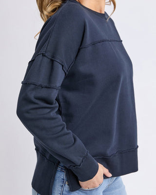 Foxwood Crew Jayne Fleece - Navy [sz:size 8]