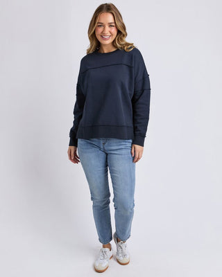 Foxwood Crew Jayne Fleece - Navy [sz:size 8]