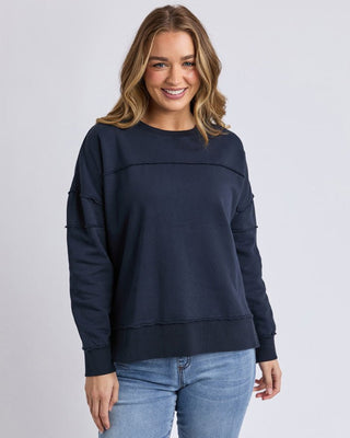 Foxwood Crew Jayne Fleece - Navy [sz:size 8]