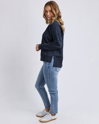 Foxwood Crew Jayne Fleece - Navy [sz:size 8]
