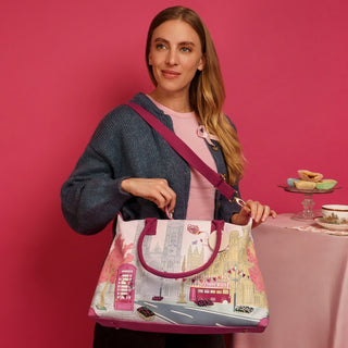 Vendula London Perfectly Pink Afternoon Tea Bus Bonnie Weekender
