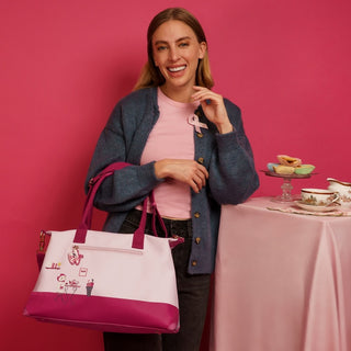 Vendula London Perfectly Pink Afternoon Tea Bus Bonnie Weekender