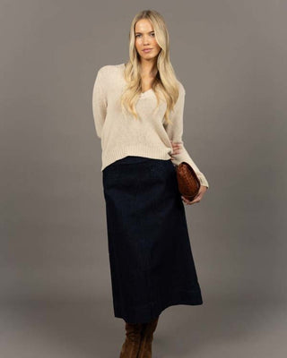 Humidity Edit Denim Skirt - Dark Blue [sz:size 8]