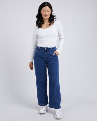 Elm Jean Izzy Wide Leg - Dark Blue Wash [sz:size 10]