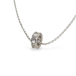 Mcj Necklace Circle & Cz S/silver