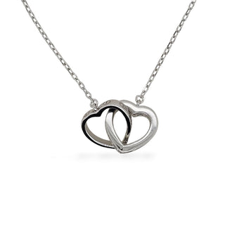 Mcj Necklace Dbl Heart & Cz