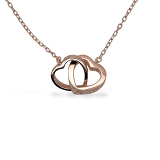 Mcj Necklace Dbl Heart & Cz Rgp