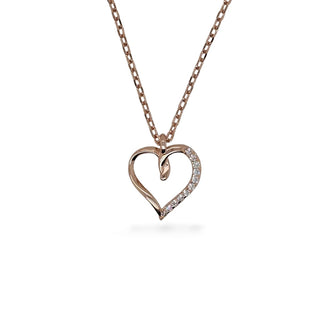 Mcj Necklace Heart Cz Rgp