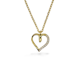 Mcj Necklace Heart Cz Ygp