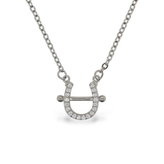 Mcj Necklace Horse Shoe Cz 