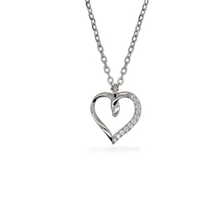 Mcj Necklace Ss Fine Heart Cz