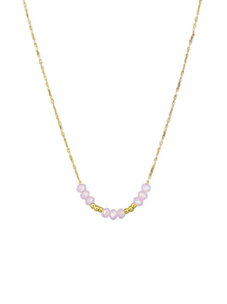 Tigertree Necklace Gold Rose Quartz Petite