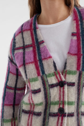 Elk Cardigan Ostii New Navy Check [sz:small/medium]