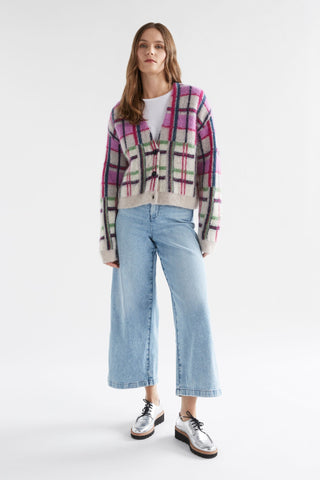 Elk Cardigan Ostii New Navy Check [sz:small/medium]