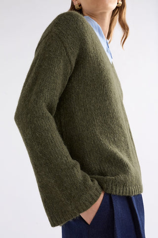 Elk Sweater Anken  - Dark Olive [sz:small/medium]