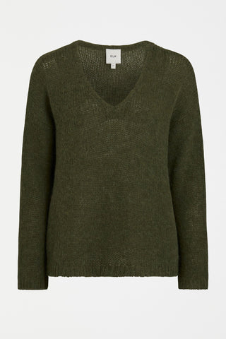 Elk Sweater Anken  - Dark Olive [sz:small/medium]