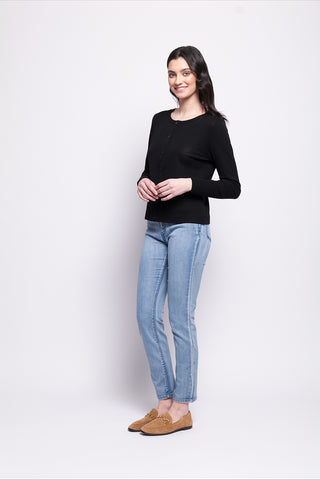 Foil Cardigan Time Wool Tell Black [sz:xs]