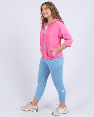 Elm Hoodie Beach Zip Aurora Pink [sz:size 8]