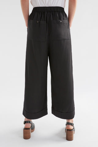 Elk Pant Wide Leg Culotte - Black [sz:size 12]