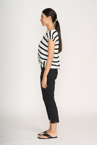 Foil Pant Capri Fuss Free - Black [sz:size 12]