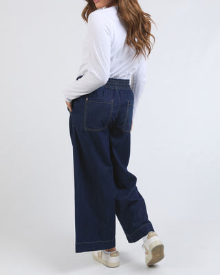 Elm Pant Greta Wide Leg - Extra Dark Wash [sz:size 8]