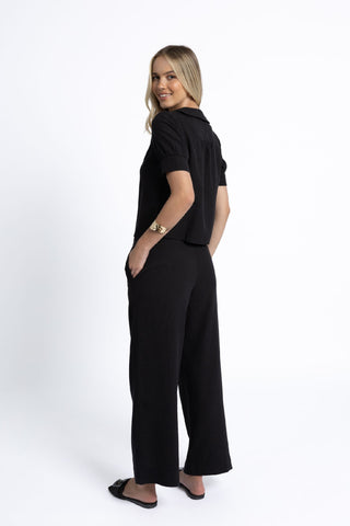Humidity Pant Fleetwood Linen - Black [sz:size 8]