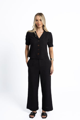 Humidity Pant Fleetwood Linen - Black [sz:size 8]