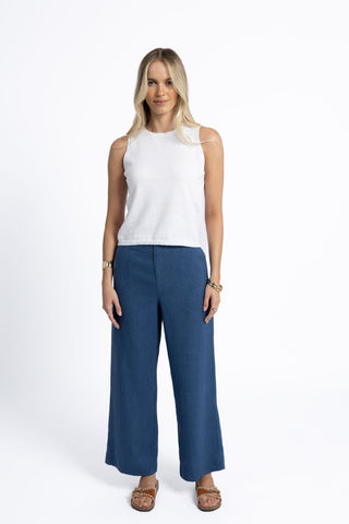 Humidity Pant Fleetwood Linen - Ocean Blue [sz:size 8]