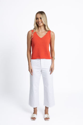 Humidity Pant Margot Drill - White [sz:size 8]