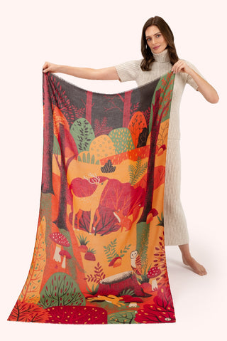 Powder Scarf Autumn Forest Friends